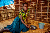 Amina, 11, only gets to eat once or twice a day