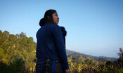 Paulina, 16, looks out at the view at her home in Santa Cruz del Quiché